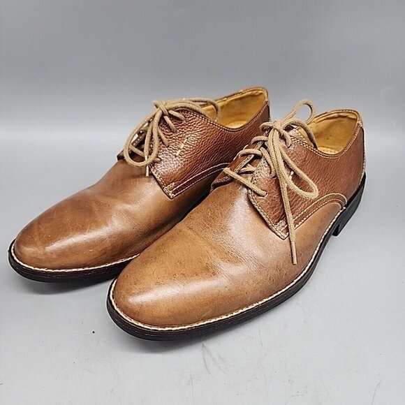 Sandro Moscoloni Mens Brown Leather Lace Dress Shoes Size 9 Comfort Soles main image 4